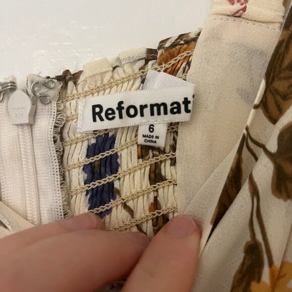 Reformation Camari Dress in Frolic Size 6 - Picture 3 of 3